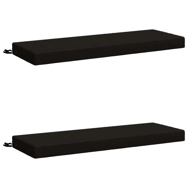2-teilige Bankkissen SOEST 2 stk. 100 % Polyester Schwarz