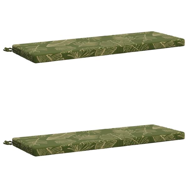 ARDEBO.de - 2-teilige Bankkissen SOEST 2 stk. 100 % Polyester Blattdesign