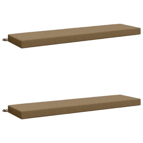 2-teilige Bankkissen SOEST 2 stk. 100 % Polyester Taupe