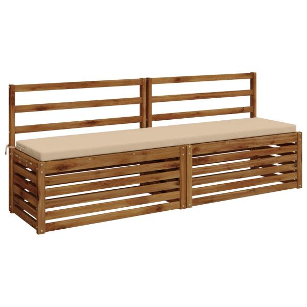 Bankkissen SOEST 2 stk. 100 % Polyester Creme 200 x 40 x 5 cm