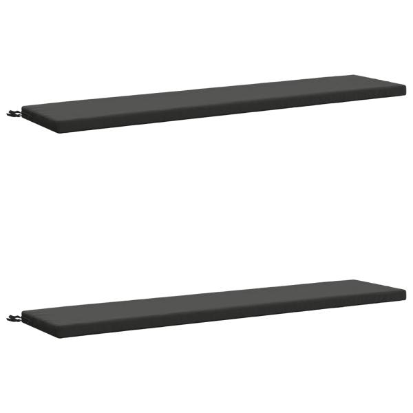 ARDEBO.de - 2-teilige Bankkissen SOEST 2 stk. 100 % Polyester Anthrazit