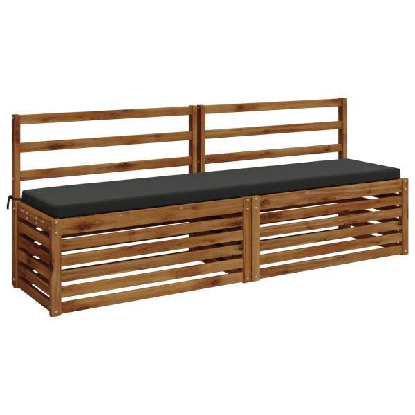 2-teilige Bankkissen SOEST 2 stk. 100 % Polyester Anthrazit