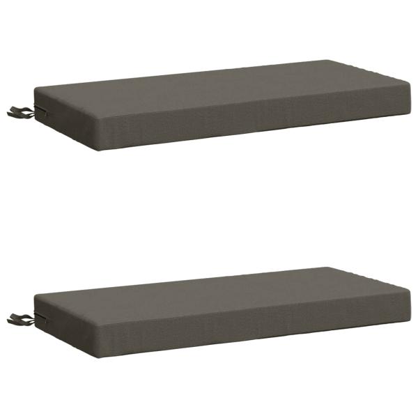 2-teilige Bankkissen SOEST 2 stk. 100 % Polyester Grau