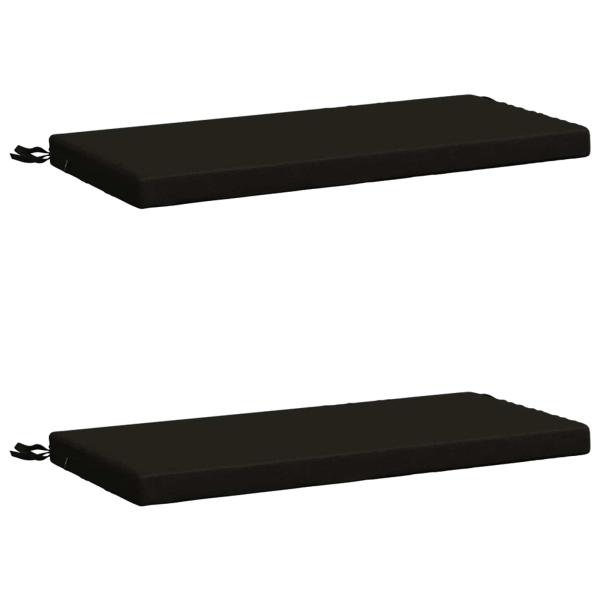 2-teilige Bankkissen SOEST 2 stk. 100 % Polyester Schwarz