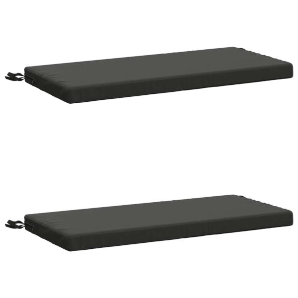 2-teilige Bankkissen SOEST 2 stk. 100 % Polyester Anthrazit