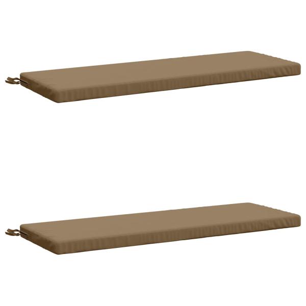 2-teilige Bankkissen SOEST 2 stk. 100 % Polyester Taupe