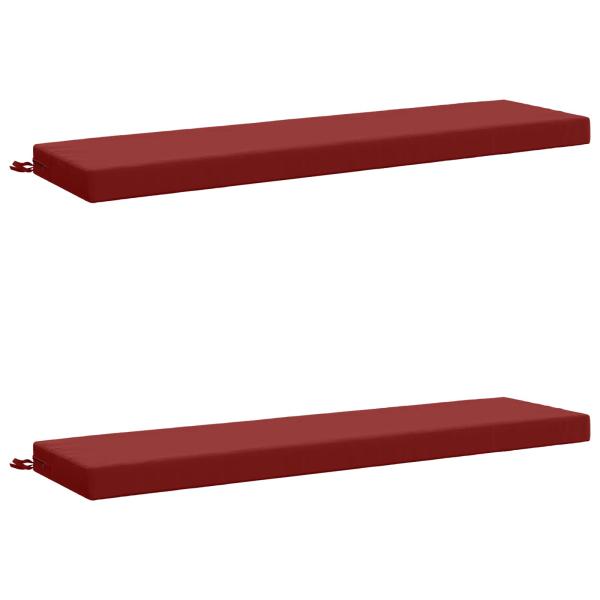 2-teilige Bankkissen SOEST 2 stk. 100 % Polyester Weinrot