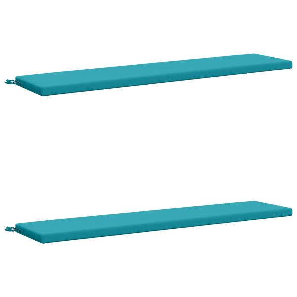 ARDEBO.de - 2-teilige Bankkissen SOEST 2 stk. 100 % Polyester Türkis