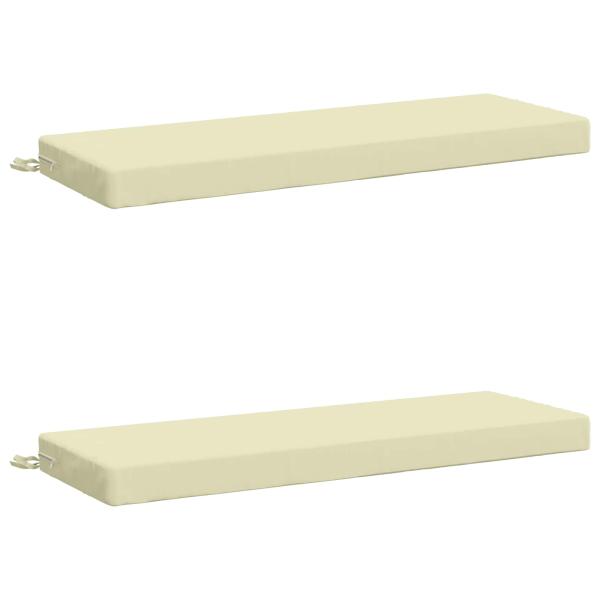 ARDEBO.de - 2-teilige Bankkissen SOEST 2 stk. 100 % Polyester Creme
