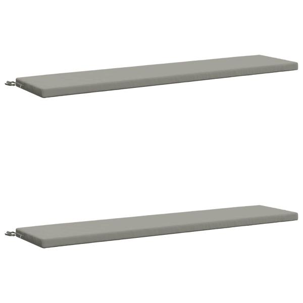 Bankkissen SOEST 2 stk. 100 % Polyester Grau 170 x 40 x 5 cm