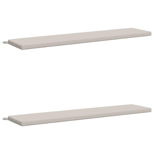 ARDEBO.de - 2-teilige Bankkissen SOEST 2 stk. 100 % Polyester Weiß
