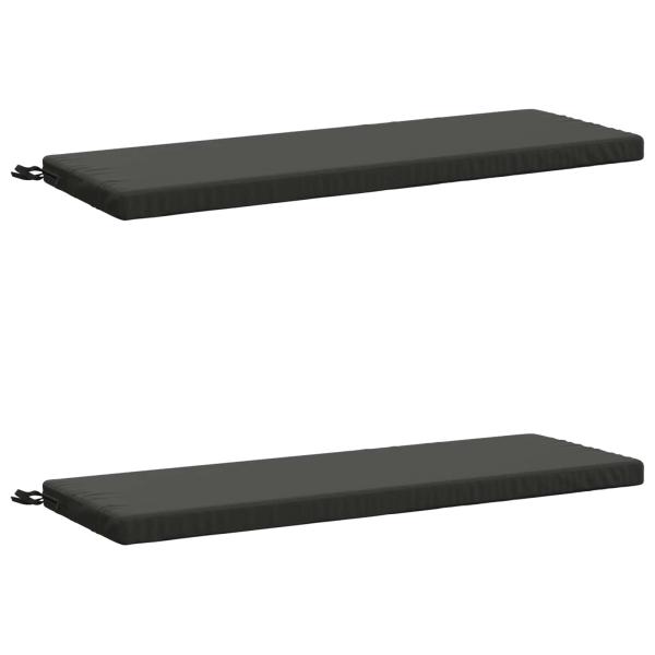 2-teilige Bankkissen SOEST 2 stk. 100 % Polyester Anthrazit
