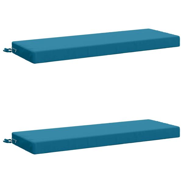 2-teilige Bankkissen SOEST 2 stk. 100 % Polyester Himmelblau