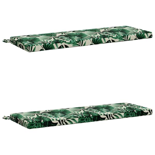 ARDEBO.de - 2-teilige Bankkissen SOEST 2 stk. 100 % Polyester Blattmuster