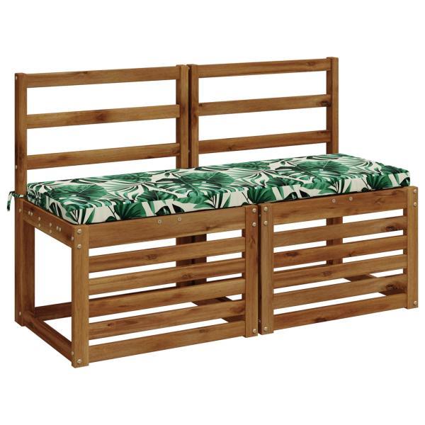 2-teilige Bankkissen SOEST 2 stk. 100 % Polyester Blattmuster