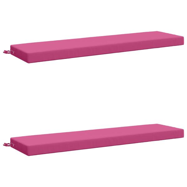Bankkissen SOEST 2 stk. 100 % Polyester Rosa 140 x 40 x 8 cm