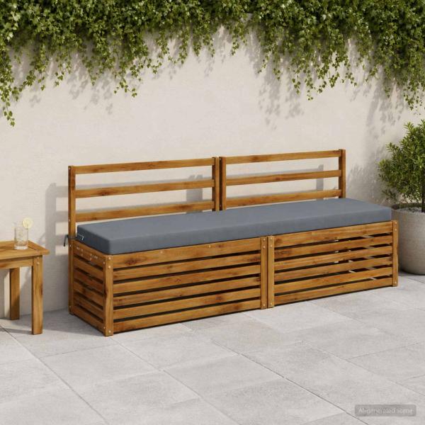 ARDEBO.de - 2-teilige Bankkissen SOEST 2 stk. 100 % Polyester Blau