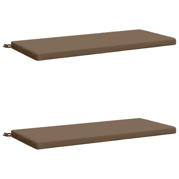 2-teilige Bankkissen SOEST 2 stk. 100 % Polyester Taupe