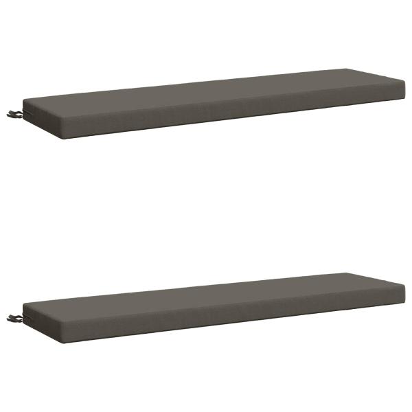 2-teilige Bankkissen SOEST 2 stk. 100 % Polyester Grau