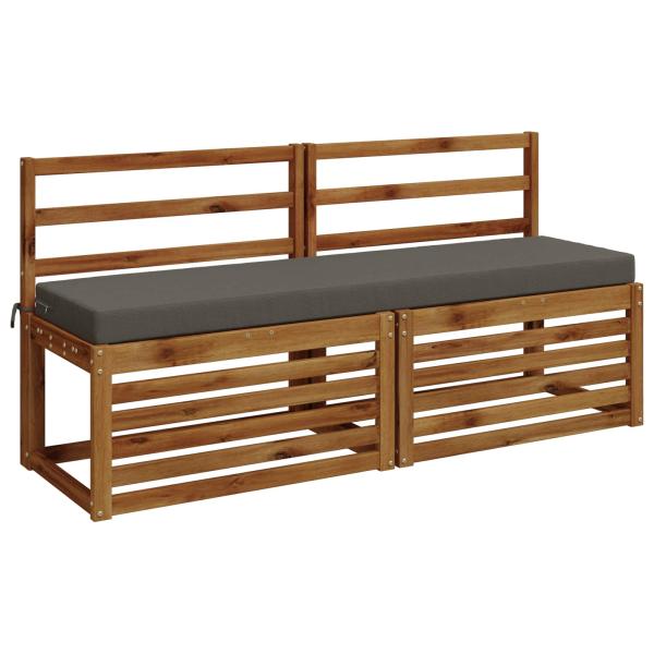 2-teilige Bankkissen SOEST 2 stk. 100 % Polyester Grau