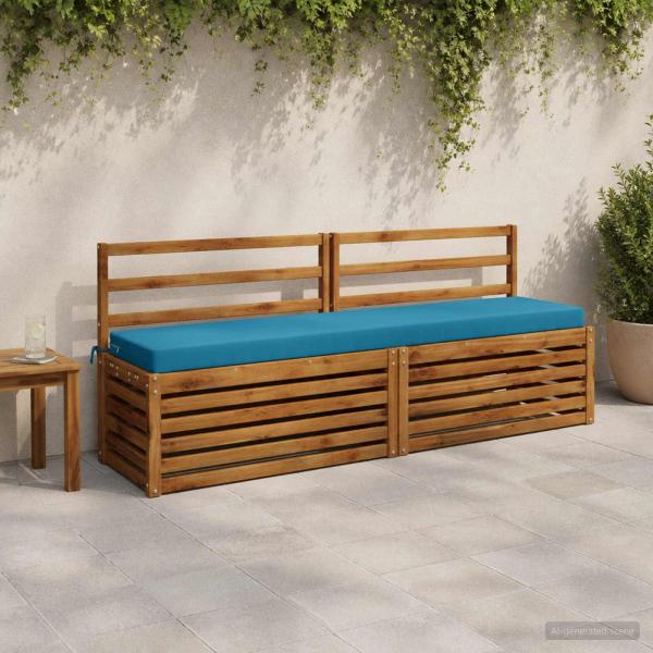 ARDEBO.de - Bankkissen SOEST 2 stk. 100 % Polyester Himmelblau