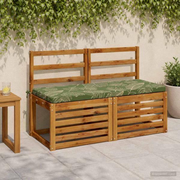 ARDEBO.de - 2-teilige Bankkissen SOEST 2 stk. 100 % Polyester Blattdesign