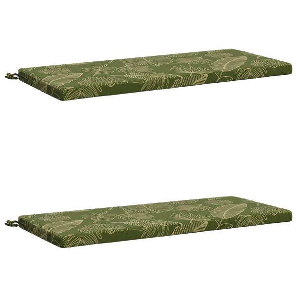 2-teilige Bankkissen SOEST 2 stk. 100 % Polyester Blattdesign
