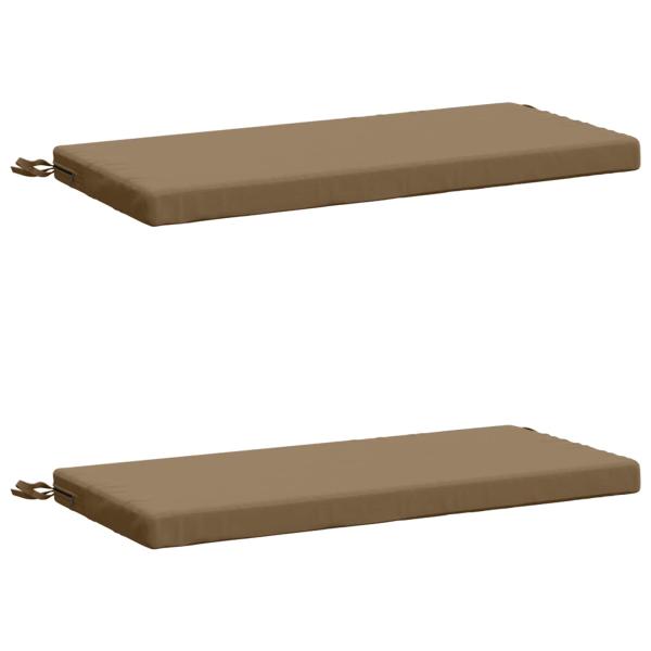 Bankkissen SOEST 2 stk. 100 % Polyester Taupe 60 x 40 x 5 cm