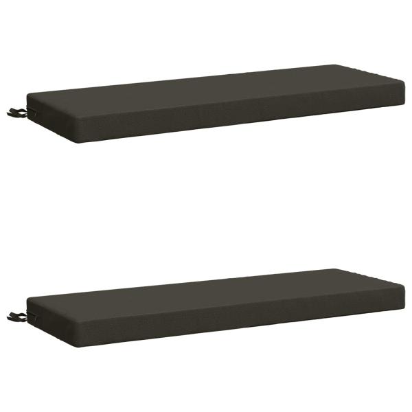 ARDEBO.de - 2-teilige Bankkissen SOEST 2 stk. 100 % Polyester Anthrazit