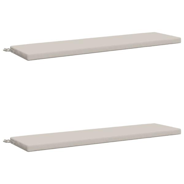 2-teilige Bankkissen SOEST 2 stk. 100 % Polyester Weiß