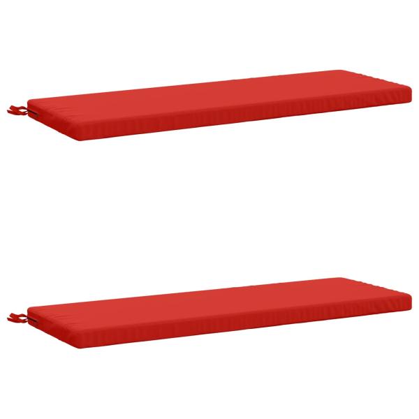 ARDEBO.de - 2-teilige Bankkissen SOEST 2 stk. 100 % Polyester Rot
