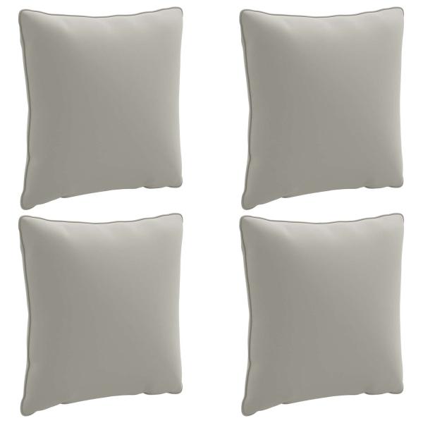 4-teilige Rücken-Kissen PUTTEN 4 pcs 100 % Polyester Grau