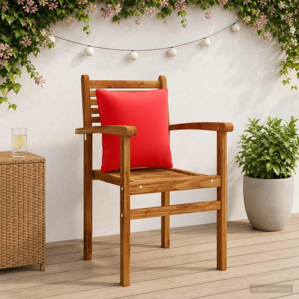 ARDEBO.de - 4-teilige Rücken-Kissen PUTTEN 4 pcs 100 % Polyester Rot