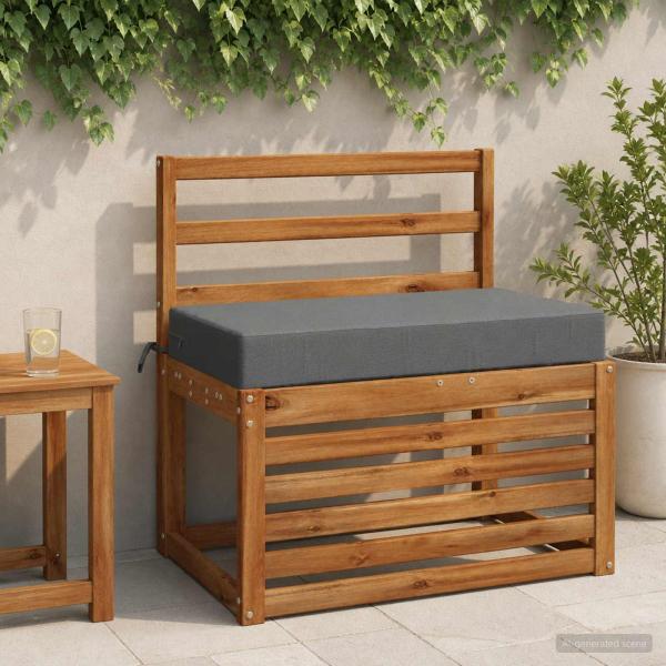ARDEBO.de - Sitzkissen SOEST 100 % Polyester Grau 70 x 40 x 10 cm