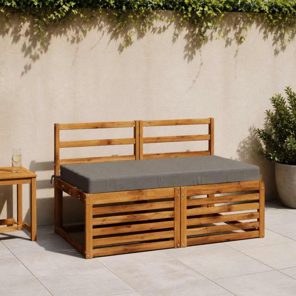 ARDEBO.de - Sitzkissen SOEST 100 % Polyester Grau 120 x 80 x 10 cm
