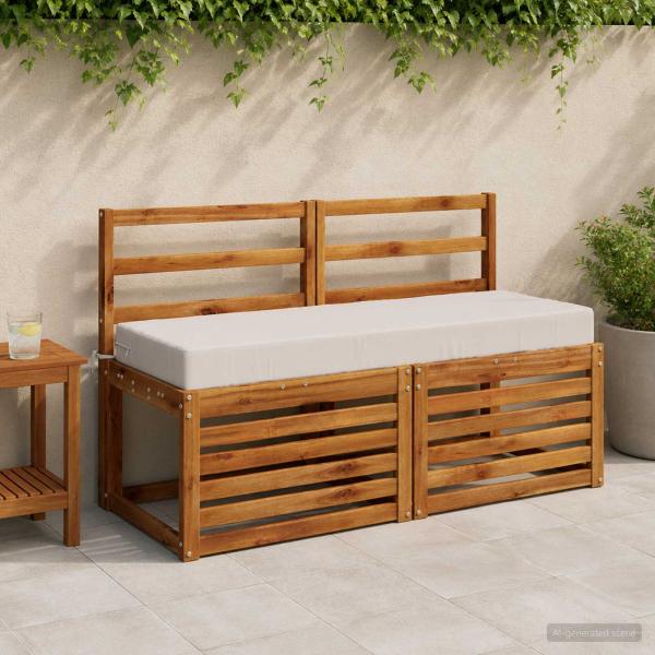 ARDEBO.de - Sitzkissen SOEST 100 % Polyester Weiß 120 x 40 x 10 cm