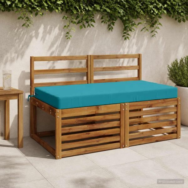ARDEBO.de - Sitzkissen SOEST 100 % Polyester Türkis 120 x 60 x 10 cm