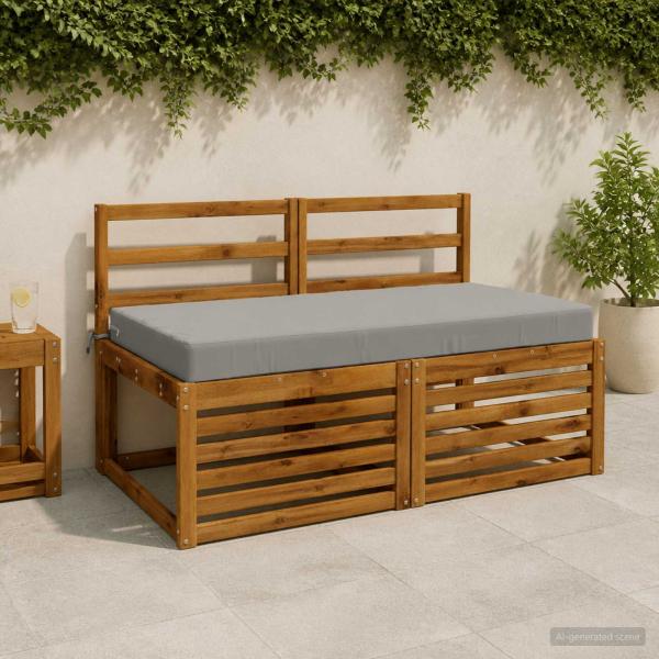 ARDEBO.de - Sitzkissen SOEST 100 % Polyester Grau 120 x 60 x 10 cm