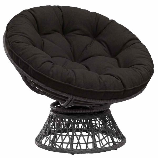 Hängesessel-Kissen VIANEN 100 % Polyester Schwarz Ø 40 x 10 cm