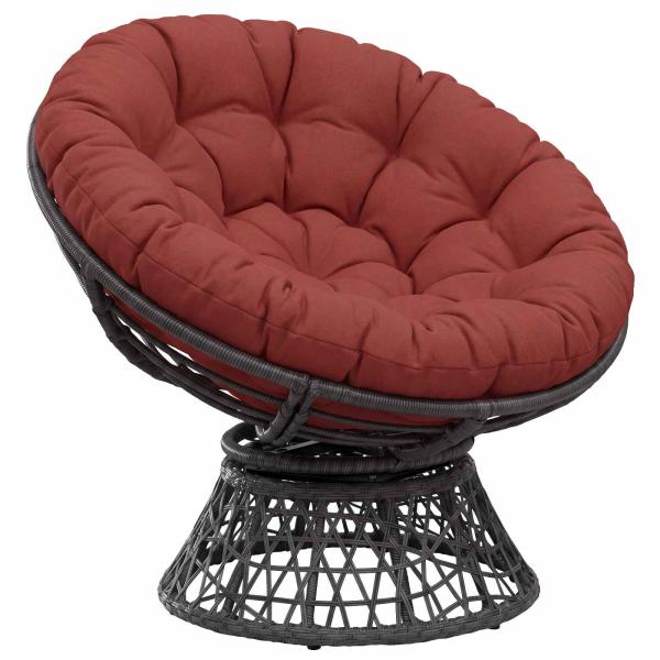 Papasan-Sessel-Kissen VIANEN 100 % Polyester Rot Ø 120 x 12 cm