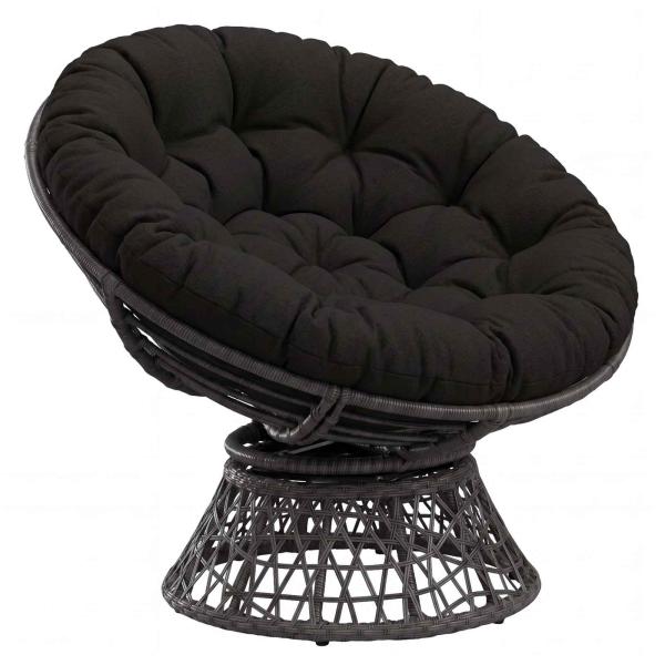 Papasan-Sessel-Kissen VIANEN 100 % Polyester Schwarz