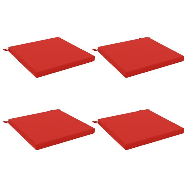 4-teilige Sitzkissen SOEST 4 stk. 100 % Polyester Rot