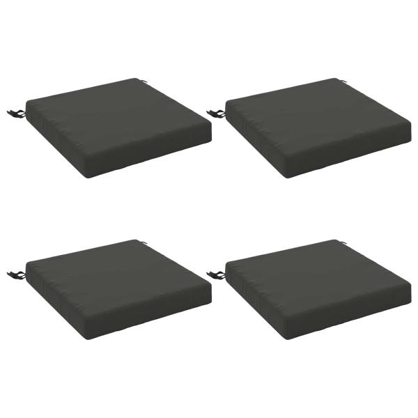 4-teilige Sitzkissen SOEST 4 stk. 100 % Polyester Anthrazit