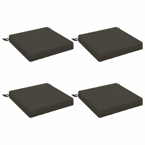 4-teilige Sitzkissen SOEST 4 stk. 100 % Polyester Anthrazit