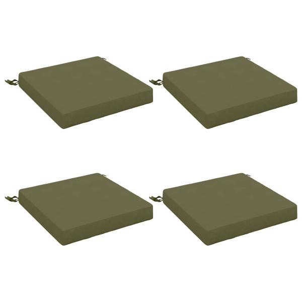 ARDEBO.de - 4-teilige Sitzkissen SOEST 4 stk. 100 % Polyester Olivgrün