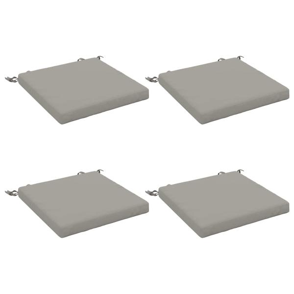 4-teilige Sitzkissen SOEST 4 stk. 100 % Polyester Grau