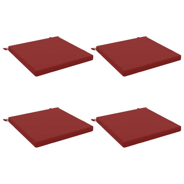4-teilige Sitzkissen SOEST 4 stk. 100 % Polyester Weinrot