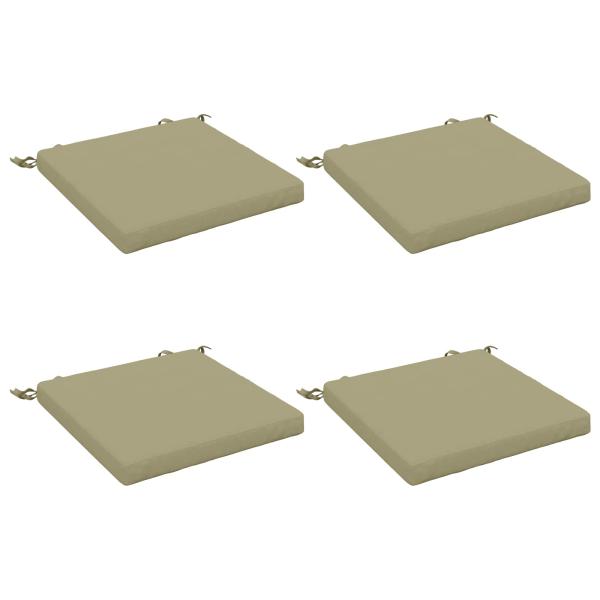 Sitzkissen SOEST 4 stk. 100 % Polyester Hellgrün 40 x 40 x 5 cm