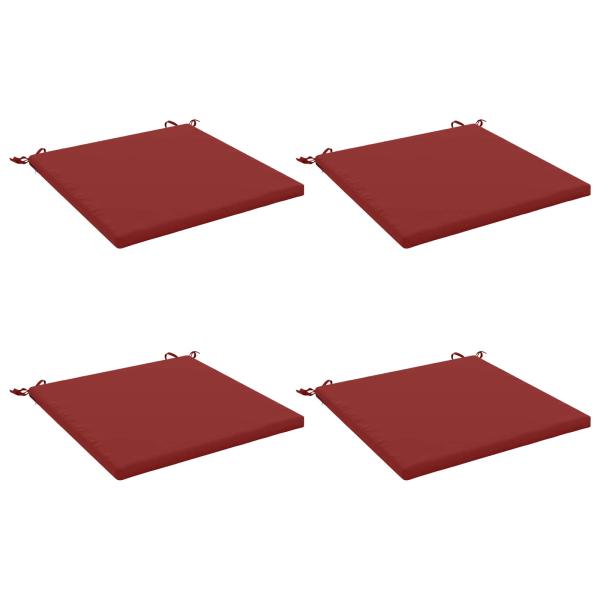 Sitzkissen SOEST 4 stk. 100 % Polyester Weinrot 80 x 80 x 3 cm