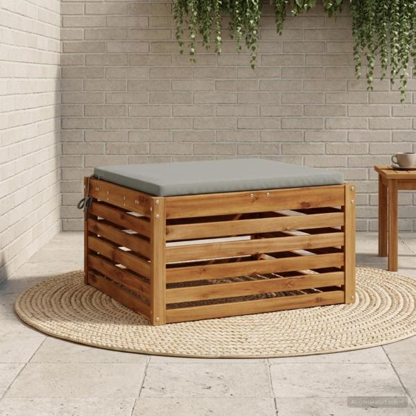 ARDEBO.de - 1-teiliges Sitzkissen SOEST 100 % Polyester Grau 80 x 80 x 3 cm